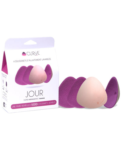 Pack 2 paires - Coussinets d'allaitement lavables - fuites abondantes